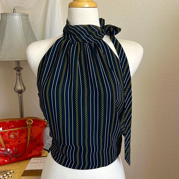 Banana Republic Tops - Banana Republic Blue, white & Gold design.